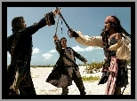 szabla, Johnny Depp, piraci, piraci_z_karaibow_2, Orlando Bloom